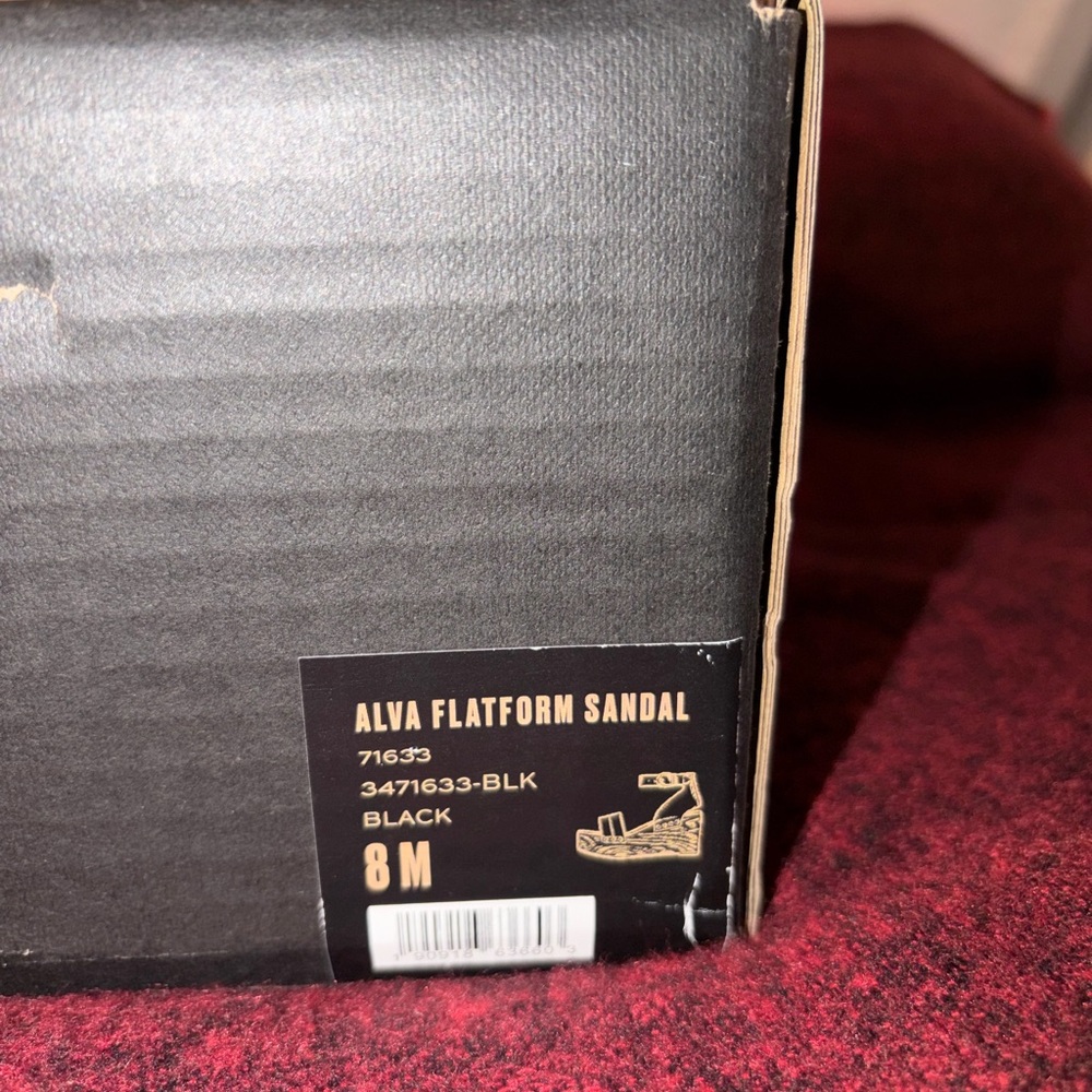 Frye Black Flatform Sandals